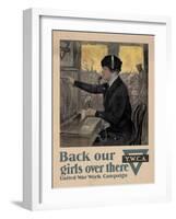 Center Warshaw Collection, Back Our Girls Over There-null-Framed Art Print