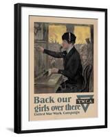 Center Warshaw Collection, Back Our Girls Over There-null-Framed Art Print