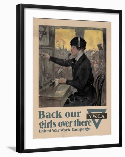 Center Warshaw Collection, Back Our Girls Over There-null-Framed Art Print