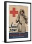 Center Warshaw Collection, Join now! The American Red Cross Serves Humanity-null-Framed Art Print