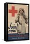 Center Warshaw Collection, Join now! The American Red Cross Serves Humanity-null-Framed Stretched Canvas