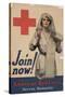 Center Warshaw Collection, Join now! The American Red Cross Serves Humanity-null-Stretched Canvas
