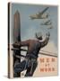 Center Warshaw Collection, Men At Work-null-Stretched Canvas