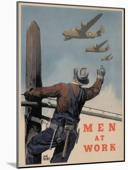 Center Warshaw Collection, Men At Work-null-Mounted Art Print