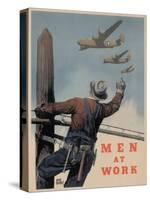 Center Warshaw Collection, Men At Work-null-Stretched Canvas