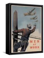 Center Warshaw Collection, Men At Work-null-Framed Stretched Canvas