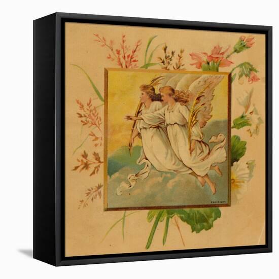 Center Warshaw Collection of Business Americana Series: Christmas Angels-null-Framed Stretched Canvas