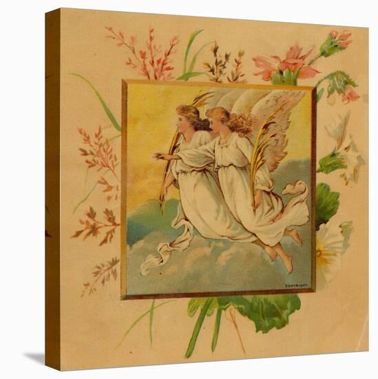 Center Warshaw Collection of Business Americana Series: Christmas Angels-null-Stretched Canvas