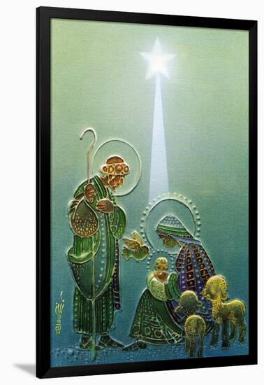 Center Warshaw Collection of Business Americana Series: Christmas Religious Madonna and Child-null-Framed Art Print