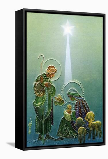 Center Warshaw Collection of Business Americana Series: Christmas Religious Madonna and Child-null-Framed Stretched Canvas