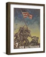 Center Warshaw Collection, Treasury Poster. 7th WAR LOAN. NOW... ALL TOGETHER-null-Framed Art Print