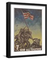 Center Warshaw Collection, Treasury Poster. 7th WAR LOAN. NOW... ALL TOGETHER-null-Framed Art Print