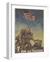 Center Warshaw Collection, Treasury Poster. 7th WAR LOAN. NOW... ALL TOGETHER-null-Framed Art Print