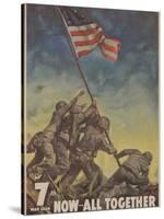 Center Warshaw Collection, Treasury Poster. 7th WAR LOAN. NOW... ALL TOGETHER-null-Stretched Canvas