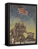 Center Warshaw Collection, Treasury Poster. 7th WAR LOAN. NOW... ALL TOGETHER-null-Framed Stretched Canvas