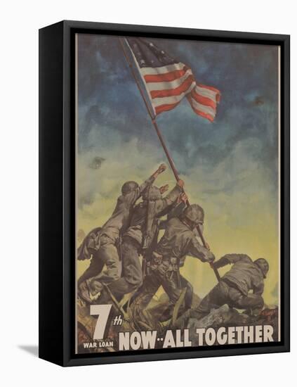 Center Warshaw Collection, Treasury Poster. 7th WAR LOAN. NOW... ALL TOGETHER-null-Framed Stretched Canvas