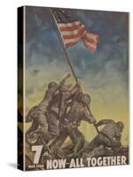 Center Warshaw Collection, Treasury Poster. 7th WAR LOAN. NOW... ALL TOGETHER-null-Stretched Canvas