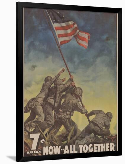 Center Warshaw Collection, Treasury Poster. 7th WAR LOAN. NOW... ALL TOGETHER-null-Framed Art Print