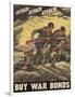 Center Warshaw Collection, Treasury Poster. ATTACK ATTACK ATTACK! BUY WAR BONDS.-null-Framed Art Print