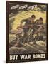 Center Warshaw Collection, Treasury Poster. ATTACK ATTACK ATTACK! BUY WAR BONDS.-null-Framed Art Print