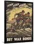 Center Warshaw Collection, Treasury Poster. ATTACK ATTACK ATTACK! BUY WAR BONDS.-null-Framed Art Print