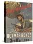 Center Warshaw Collection, Treasury Poster. Back the Attack! BUY WAR BONDS-null-Stretched Canvas