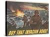 Center Warshaw Collection Treasury Poster. BUY THAT INVASION BOND!-null-Stretched Canvas