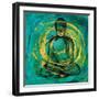 Centered Buddha-Kellie Day-Framed Art Print