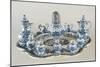 Centerpiece with Cruets, Salt Cellars and Jars-null-Mounted Giclee Print