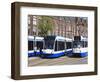 Centraal Station and Trams, Amsterdam, Netherlands, Europe-Amanda Hall-Framed Photographic Print