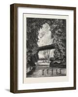 Central African Exploration with Lieut. Cameron, Crossing Lugungwa River, 1876-null-Framed Giclee Print