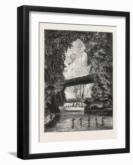 Central African Exploration with Lieut. Cameron, Crossing Lugungwa River, 1876-null-Framed Giclee Print