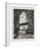 Central African Exploration with Lieut. Cameron, Crossing Lugungwa River, 1876-null-Framed Giclee Print