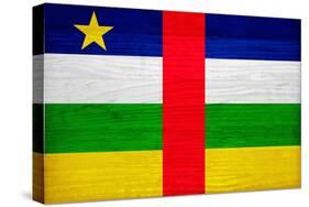 Central African Republic Flag Design with Wood Patterning - Flags of the World Series-Philippe Hugonnard-Stretched Canvas