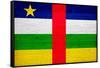 Central African Republic Flag Design with Wood Patterning - Flags of the World Series-Philippe Hugonnard-Framed Stretched Canvas