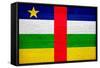 Central African Republic Flag Design with Wood Patterning - Flags of the World Series-Philippe Hugonnard-Framed Stretched Canvas