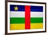 Central African Republic Flag Design with Wood Patterning - Flags of the World Series-Philippe Hugonnard-Framed Art Print