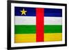 Central African Republic Flag Design with Wood Patterning - Flags of the World Series-Philippe Hugonnard-Framed Art Print