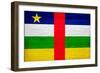 Central African Republic Flag Design with Wood Patterning - Flags of the World Series-Philippe Hugonnard-Framed Art Print