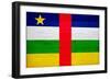 Central African Republic Flag Design with Wood Patterning - Flags of the World Series-Philippe Hugonnard-Framed Art Print