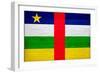 Central African Republic Flag Design with Wood Patterning - Flags of the World Series-Philippe Hugonnard-Framed Art Print