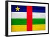 Central African Republic Flag Design with Wood Patterning - Flags of the World Series-Philippe Hugonnard-Framed Art Print