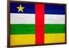 Central African Republic Flag Design with Wood Patterning - Flags of the World Series-Philippe Hugonnard-Framed Art Print