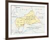 Central African Republic Political Map-Peter Hermes Furian-Framed Art Print