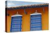 Central America, Cuba, Trinidad. Windows of Trinidad, Cuba.-Kymri Wilt-Stretched Canvas