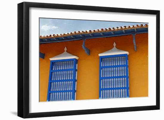Central America, Cuba, Trinidad. Windows of Trinidad, Cuba.-Kymri Wilt-Framed Photographic Print