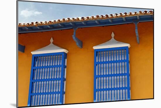 Central America, Cuba, Trinidad. Windows of Trinidad, Cuba.-Kymri Wilt-Mounted Photographic Print