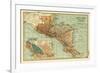 Central America - Panoramic Map-Lantern Press-Framed Art Print