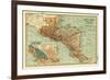 Central America - Panoramic Map-Lantern Press-Framed Art Print