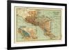 Central America - Panoramic Map-Lantern Press-Framed Art Print